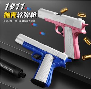 Gun Toys M1911 Eva Soft Foam Darts Blaster Toy Pistol Manual Shooting Pink Launcher With Silencer For Children Kids Boys Birthday Dr Dhi8H