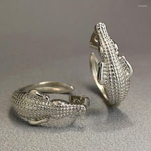 Brincos de garanhão Punk Creative Alloy Crocodile Alligator for Women Animal Fashion Ear Jewelry Gift