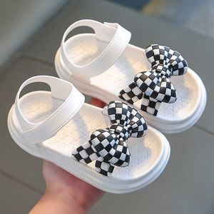 Sandals New Summer Baby Girls Princess Sandals Kids Bowtie Open Toe Beach Sandals Casual Outdoor Shoes 2-9 Years Enfant Fille