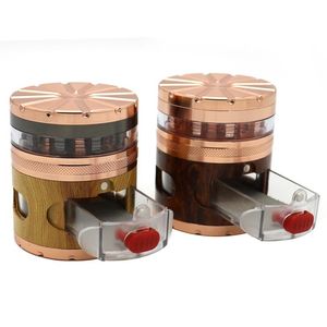 Fumando cachimbo novo apontador de cigarro de liga de zinco com gavetas Creative Wood Color Fashion 63 * 74mm Conjunto de apontadores de cigarro