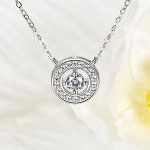 Chains Women Moissanite Necklace 4mm 0.30ct VVS1 925 Silver Brilliant Diamond Pendent Necklaces Fine Jewelry Anniversary Gift