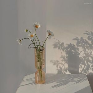 Vaser glas blomma bordsskiva minimalistiska ornament keramiska heminredning vardagsrum bröllop dekorativ nordisk vas transparent