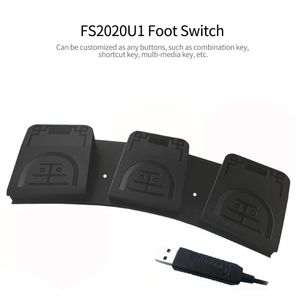 Gadgets FS2020U1 USB Foot Switch Kontrollnyckel Anpassad datortangentbordsåtgärd Pedal för medicinska apparater Instrumentdatorer Kontor