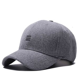 Snapbacks Dad Winter-Kopfbedeckung, warme Filz-Sportmütze, große Woll-Baseballmütze für Herren, 55–60 cm, 60–65 cm, G230529