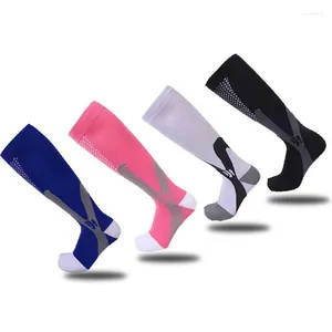 Sportsocken für Herren und Damen, kniehoch, Kompression, sportlich, rutschfest, zum Stillen, Fußball, Fußball, Fitnessstudio, Fitness, Sport, Laufen