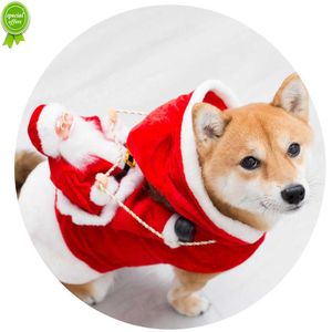 New Pet Dog Christmas Costume Dog Clothes Santa Riding Outfit Christmas Dog clothes Deer riding Christmas pet supplies