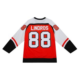 Eric Lindros Dikişli Hokey Jersey 1996-97 Erkek Kadın Gençlik S-3XL Retro Formaları