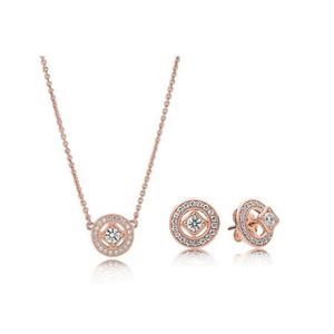 Anhänger Halsketten Original S Sterling Silber Halskette Ohr Kit ist geeignet für Damen DIY Modeschmuck Zubehör Drop D