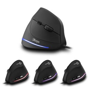 Mäuse ZELOTES T20 Maus, kabelgebunden, vertikale Maus, ergonomisch, wiederaufladbar, 3200 DPI, optionale tragbare Gaming-Maus für Mac, Laptop, PC