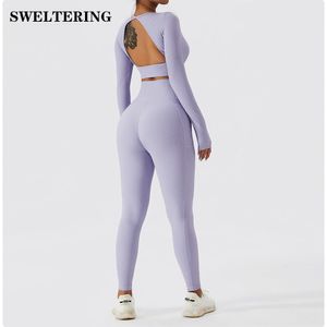 Yoga Outfit Ribbed Yoga Set Women Suit For Fitness Sportswear Seamless Sports Suit Workout Clothes Tracksuit Sports Outfit Gym Clothing Wear 230526