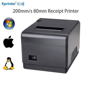 プリンターXprinter 200mm/s 80mm POSプリンターサーマルレシートプリンターキッチンプリンターUSB/LAN/シリアル/USB+マーキングショップの並列