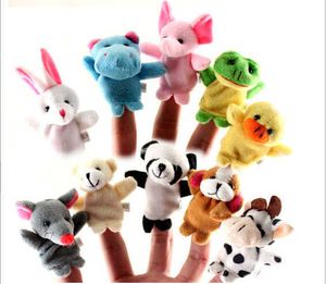 7cm sevimli mini parmak kukla bebek çocuklar peluş oyuncak bebek 10 stil karikatür hayvan grubu artı doldurulmuş hayvanlar oyuncak bebek için çocuk hediyeleri