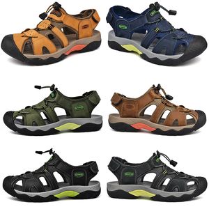 Män löparskor ventilera sandal ihålig ut grön svart blå bruna mens tränare sport sneakers storlek 40-48