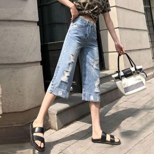 Women's Jeans In Pants And Capris Women's Denim Ripped Korean Clothes Japanese Y2k Style Wide Leg Pant Spring 2023 Womens Fashion