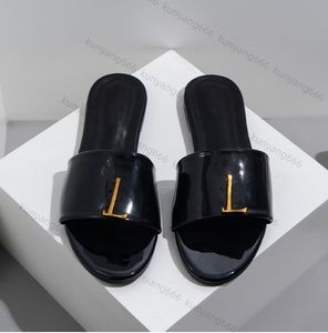 2023 Luxuries Tasarımcı Erkek Kadın Terlik Sandalet Sandalları Slayt Yaz Moda Geniş Düz Flip Flops Boyut 36-42