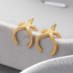 Stud Minimalist Starfish Ear Clip Cuff Wrap örhängen för kvinnor Geometrisk kvinnlig strandsemester Bohemiska smycken Nya 2021 J230529