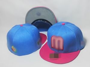 Neue Design Mexiko Fitted Caps Buchstabe M Hip Hop Größe Hüte Baseball Caps Erwachsene Flache Spitze Für Männer Frauen vollständig Geschlossen H15-5,29