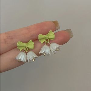 Popular Fashion Earrings Stud Bow Bell Earrings Luxury Beautiful Earrings Women Wedding Jewelry Earrings High Quality Gift