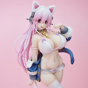 Funny Toys Nitro Super Sonic Super Sonico White Cat Ver. PVC Action Figure Anime Sexy Figure Model Toys Collection Doll Gift