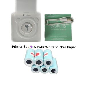 Printers A6 Mini Peripage Pocket Thermal Photo Printer Mobile Bluetooth Portable Label Ticket Receipt POS Printer Adhesive Paper Wireless