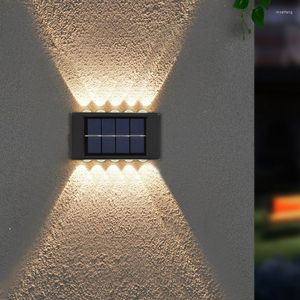 Vägglampa 1 datorer Solar 8/10/12/16LED Lätt vattentät led utomhus solljus för trädgårdslandskap balkong