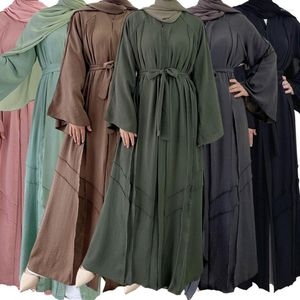 Ethnische Kleidung 2023 Ramadan Muslim Bescheidenes Kleid für Frauen Elegante Eid Arabische Femme Dubai Hijab Abaya Islamische Gebetskleider Marokkanischer Kaftan