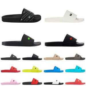 2023 men women Pool Slide designer slippers summer pool slides Black Green White Cool Grey Beige Blue soft Pink Yellow Red mens Rubber sandals Paris shoes size 35-45