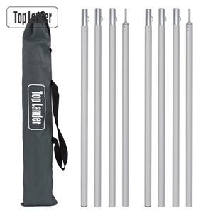 Utomhusgadgets justerbara 2m tarp tält aluminiumlegering polstjockna rack stickstång utomhus camping lättvikt tak markis stödpoler 230526