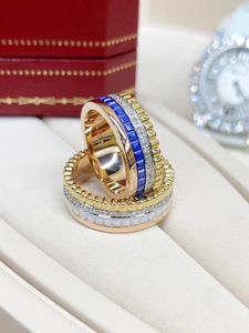 Ins Boucheron Rings Far Fetch Brand Logo Designer New Luxury Fine Jewelry 18kt Rose、White and Yellow Gold Quatre White Diamond Small Ring