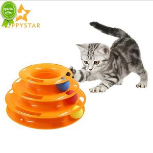 Nya kattleksakbollar för katter Solid Plastic Rounded Interactive Toy All Seasons Cats Training Pet Toys Cat Games Pet Products Hz0004