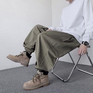 Men's Pants Men Boy Japanese Moto Biker Spring Autumn Plus Size M-5XL Loose Pocket Handsome Cotton Sporty Joggers Trousers