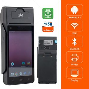 Printers Z90 POS System 4G Smart Handheld Android 7 NFC Thermal Terminal Printer Restaurant Payment EDC Bank ATM Machine Card Reader