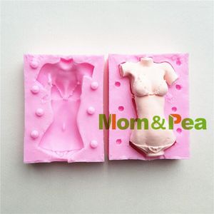 Moldes de cozimento MOMPEA MPA1656 CORPO feminino em forma de silicone Bolo de molde decoração Fondant 3D Grade alimentar
