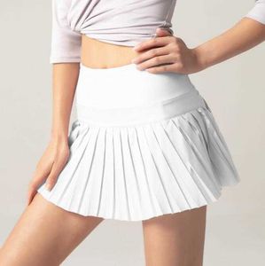LU-09 Summer Sports Fitness Shorts Women's Outdoor Quick Drying Skirt Pants Running Breathable Gym Short Tennis Skirts