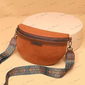 Torby w talii Elegancki kontrast kolor skórzane torby talii dla kobiet 2023 Vintage Fanny Pack Pack Ladies Pack szeroki pasek Crossbody Bag w klatce piersiowej T230529