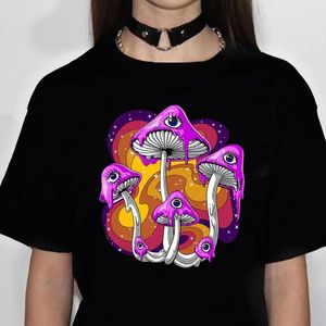 Damen T-Shirts Magic Mushrooms Alien T-Shirt Frauen Anime Grafik Harajuku Shirt Mädchen Designer Streetwear Kleidung