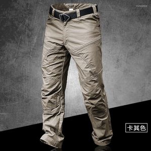 Calça masculina homens homens esportes de caminhada ao ar livre rápida seca esbelta treino de outono de primavera escalando calças de carga longa respirável