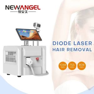 CE ISO Android Screen Portable 808nm Diode Laser Trio Laser Hair Removal Machine Made i USA