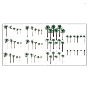 Decorative Flowers 30 Pieces Miniature For Palm Trees Plastic Scale Model Tree Coconut Scenery Durable To Use Aquarium Garden Building Mode