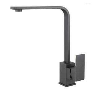 Kitchen Faucets Sink And Cold Water Faucet Stainless Steel Black Square