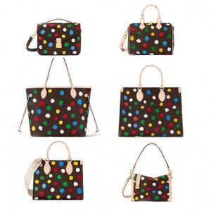 Bolsas de ombro Bolsa Tote M46381 M40995 Color Dot Silk Print Tamanho grande Bolsa de compras Bolsa Bolsa tiracolo Bolsa de lona para mãe e filho