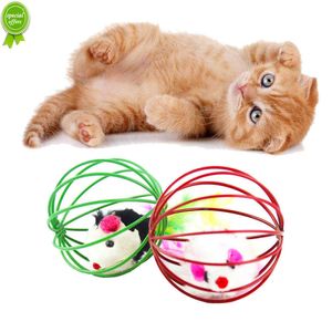 Novo brinquedo de gato, rato, ratos, brinquedos sólidos, pêlo de coelho, bola de estimação, brinquedos para gatos, todas as estações, brinquedo interativo, treinamento, produtos para animais de estimação hz0007