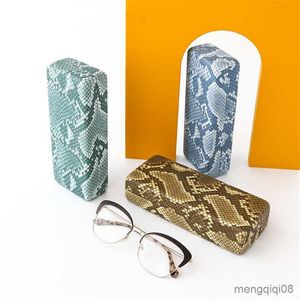 Sonnenbrillenetuis Taschen Neue Luxus-Brillenetui mit Schlangenmuster für Männer und Frauen, kreative Persönlichkeit, Box, Sonnenbrille, einfarbig
