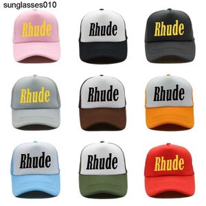 Summer letter printed baseball cap outdoor sunshade hat casual sunscreen curved brim RHUDEs cap ins