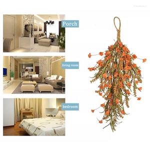 Fiori decorativi Halloween Raccolto autunnale Decorazione Swag Hanging Teardrop Floral Farmhouse Garland Festival Multicolor