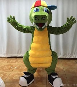 Costume della mascotte Nuovo costume della mascotte del fumetto del coccodrillo della schiuma di vendita migliore adulto di alta qualità Mascotte di Halloween del vestito operato da Natale