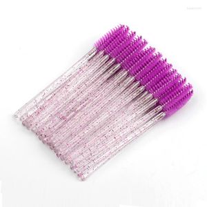 Pincéis de maquiagem 5/50 pcs cílios de cílios variáveis ​​de gandas de gandas de gandas de aplicação Apliques Brush Cosméticos Tools de maquiagem