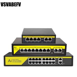 Sistema vsvabefv 48v 4/8/16 Porte Switch POE Ethernet CCTV Switch Sistema della telecamera di sicurezza/Wireless AP 10/100m BPS IEEE 802.3 AF/AT