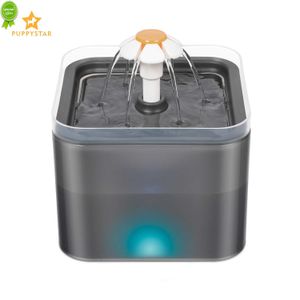 New Puppystar Filtro automatico per fontana di acqua per gatti 2L LED Bevitore USB per distributore di acqua per gatti Fontanella per animali domestici per mangiatoia per gatti