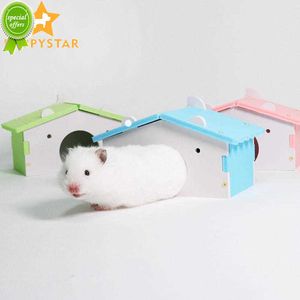 Yeni masif ahşap sevimli hamster evi yıkanabilir sıçan yuva gine küçük domuz kafesi sincap evleri için evcil hayvan ürünleri zg0008